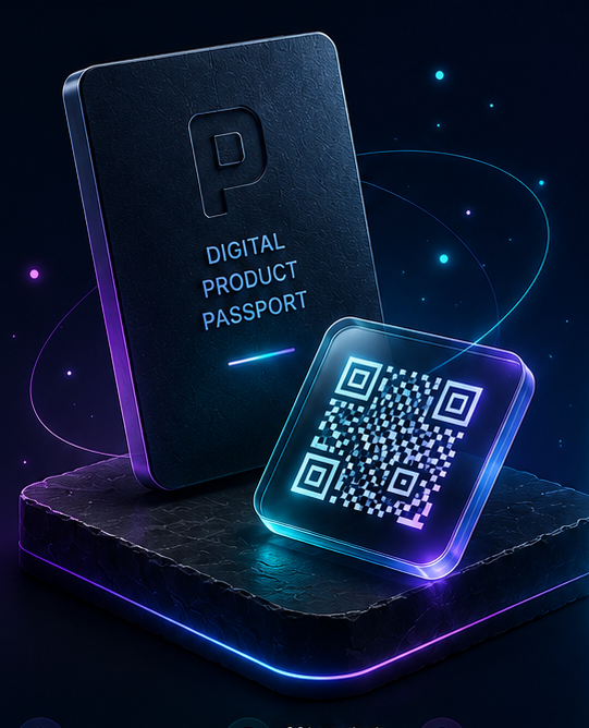 Digital product passport QR concept
